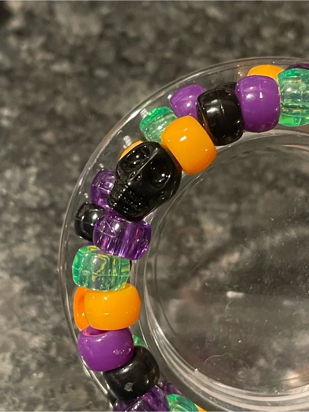 HANDMADE Halloween Skull Wrap Bead Bracelet - Choice of style